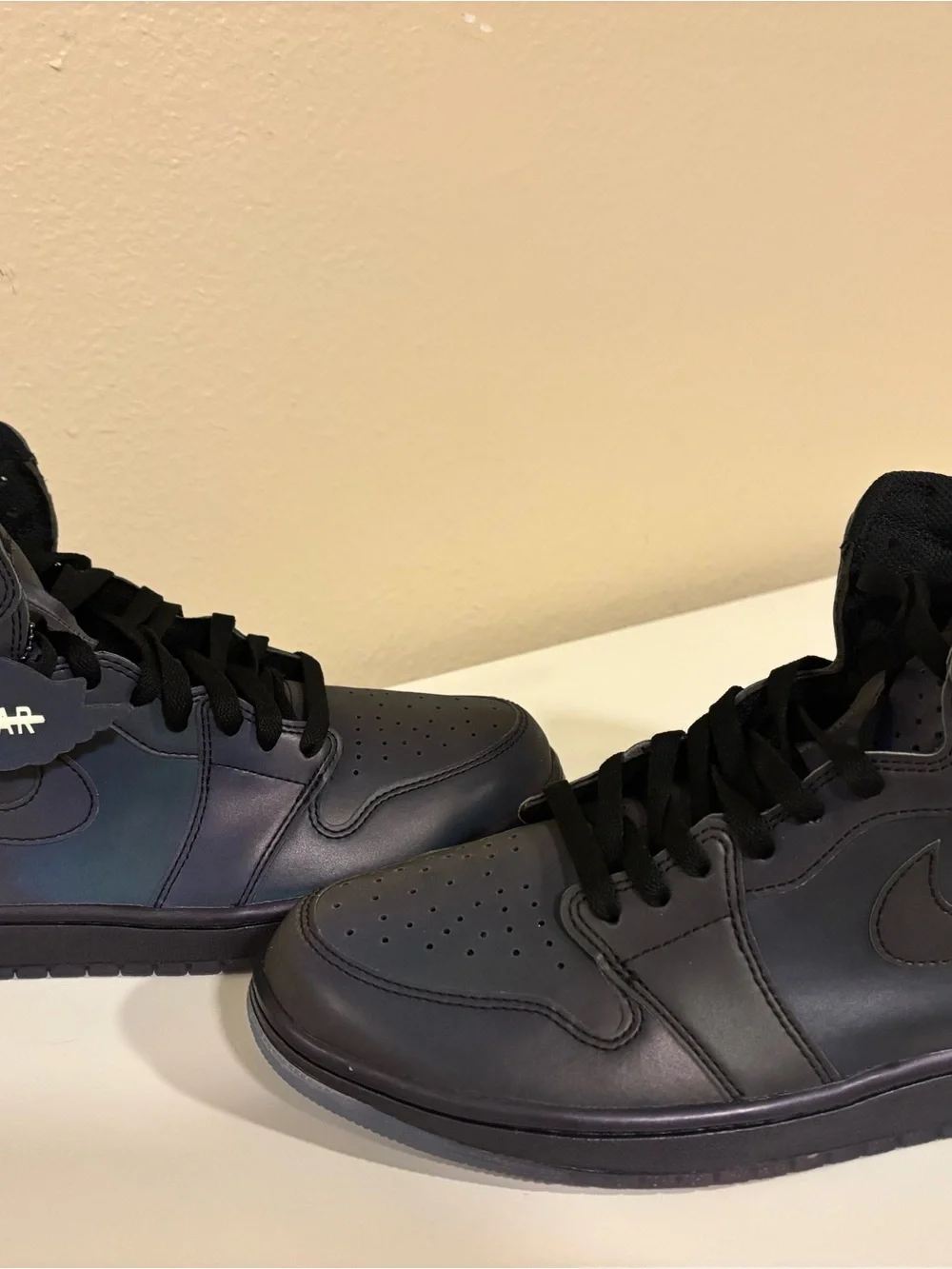 Jordan Black High-Top Sneakers with FEAR Tag